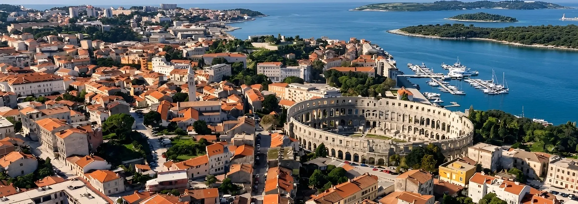 Pula amphitheatre and Istria for a private route from Zagreb
